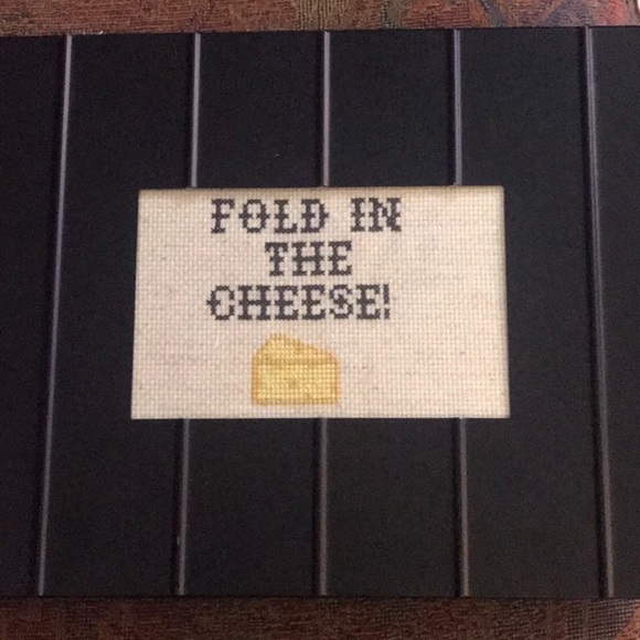 Hand Crafted Other - Schitt’s Creek Cross Stitch Fold in the Cheese